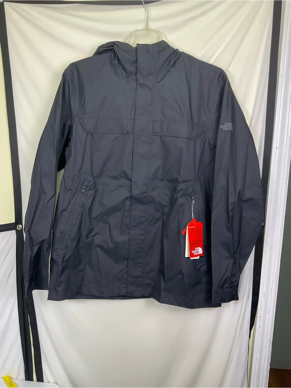 The North Face Men's Black Hooded Rain Jacket